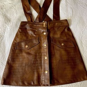 Leather Brown Zara Skirt